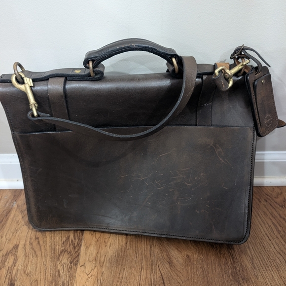 Filson leather field satchel/briefcase - Picture 2 of 8